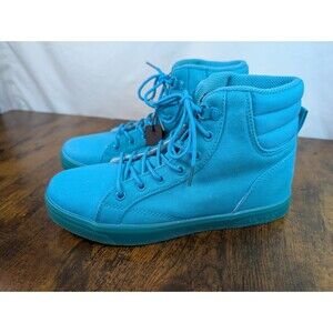 Vlado Footwear Athena Women’s HI-top Sneaker, Turquoise, Sz. 7